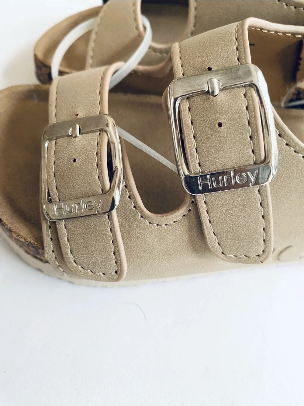 Hurley Kids Toddler 7 Beige Double-Buckle Sandals New